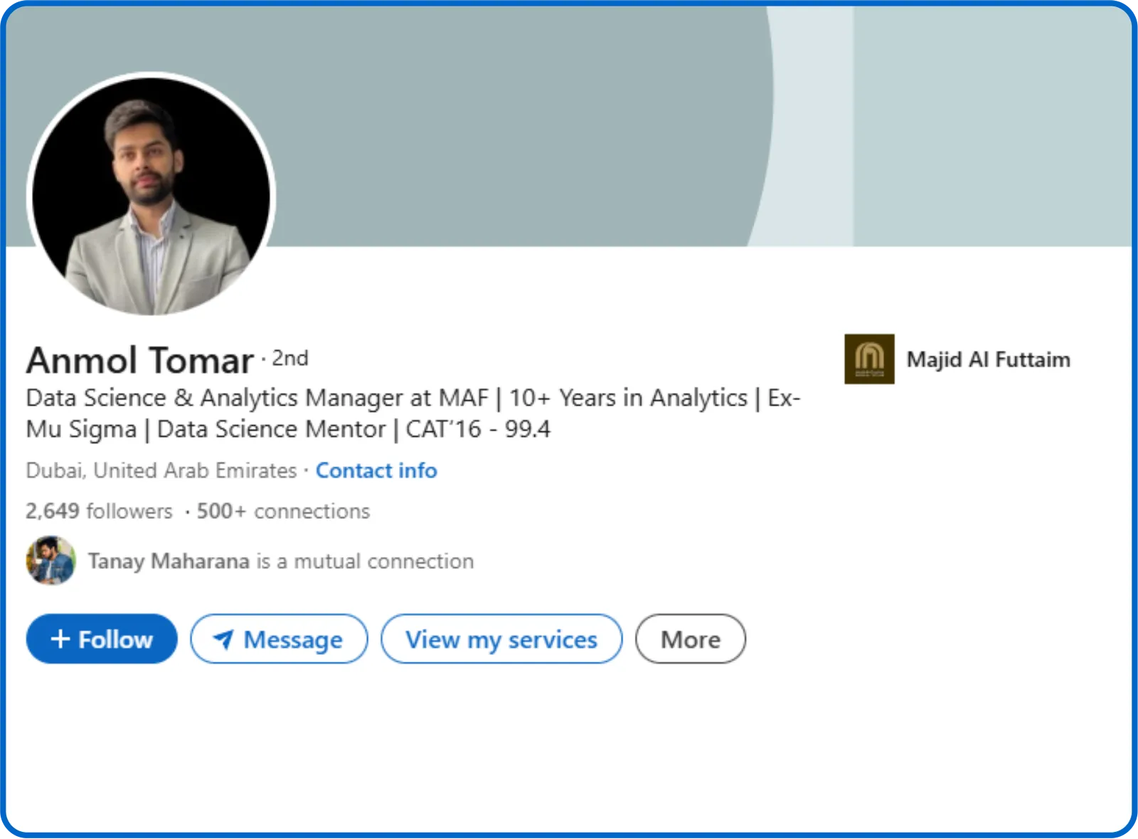 Anmol's linkedin