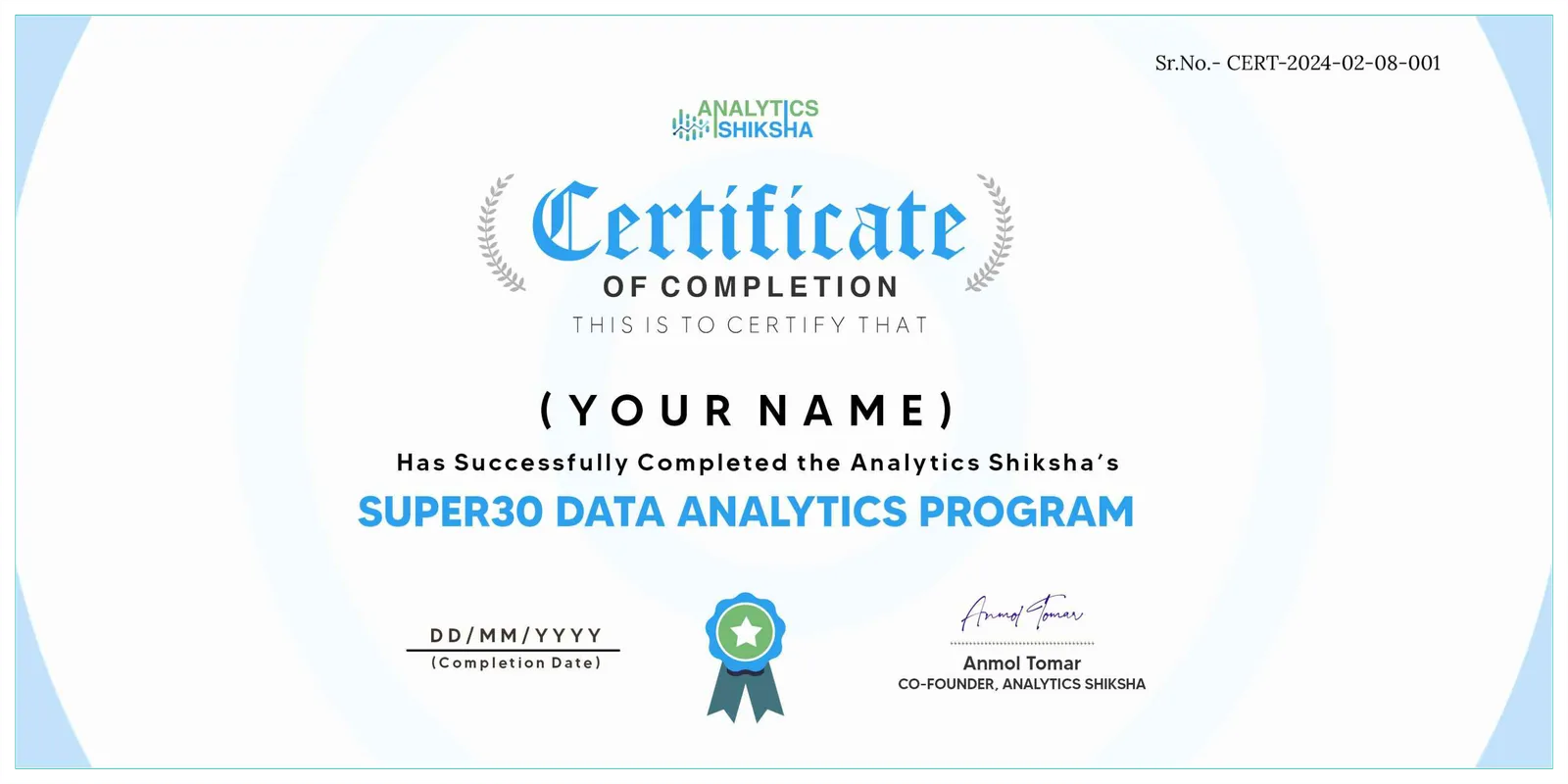 analyticsshiksha - Certificate